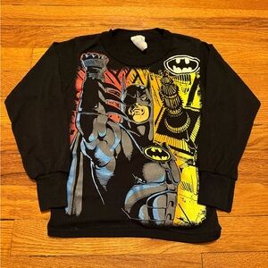 Vintage 90s Batman Returns T-shirt, Long Sleeve, Youth 8 Kids, Cute DC Comics